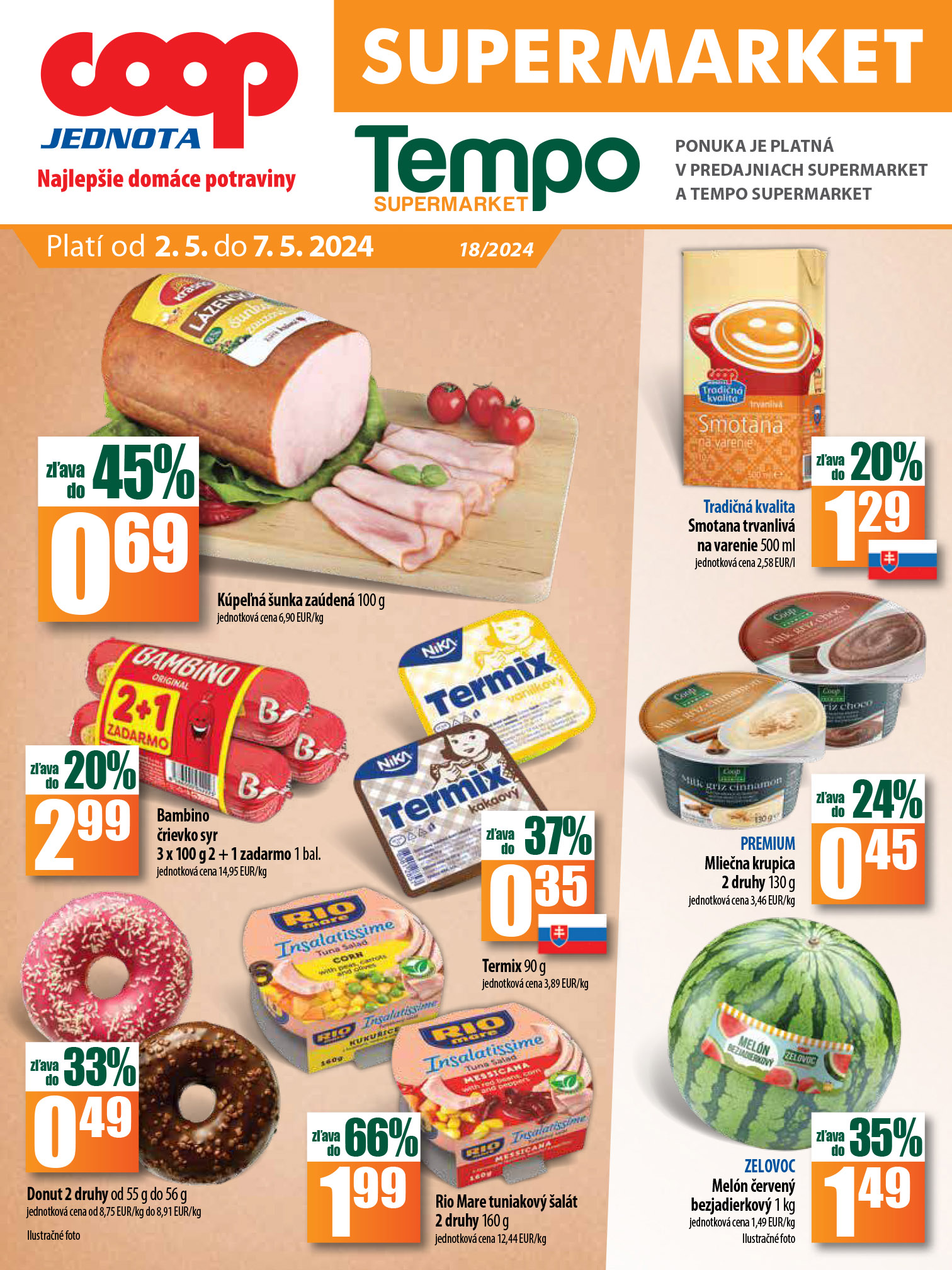 COOP Jednota Slovensko Supermarket a Tempo